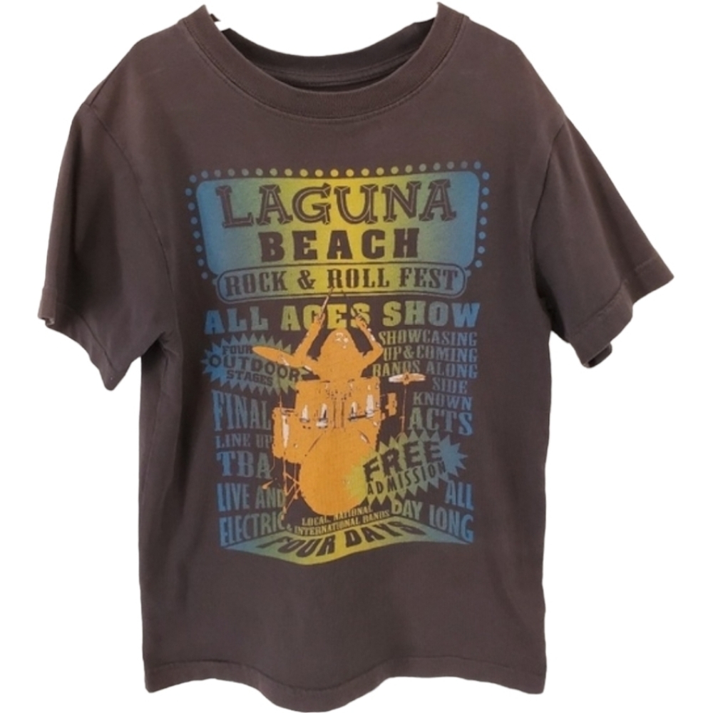 The Childrens Place TCP Laguna Beach Rock Band Short Sleeve Graphic Tee S 5 6